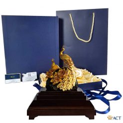 Tượng chim công hoa mẫu đơn cao cấp