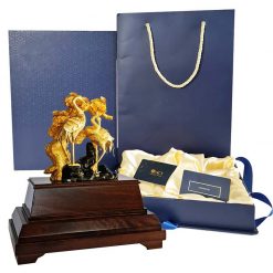 Tượng chim hạc act gold
