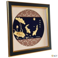 Chi tiết tranh hoa sen cá chép