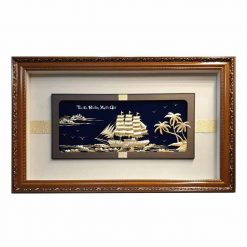 Tranh thuyền buồm dát vàng cỡ đại