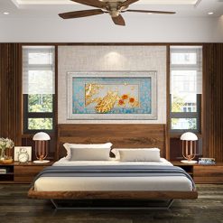 Bức tranh đôi chim công và hoa mẫu đơn cũng thường được treo trong phòng ngủ