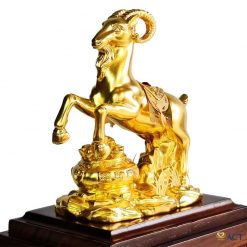 Tượng dê phong thủy dát vàng 24k