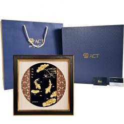 Hộp tranh cá chép hoa sen