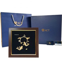 Tranh cá chép vượt vũ môn Act Gold