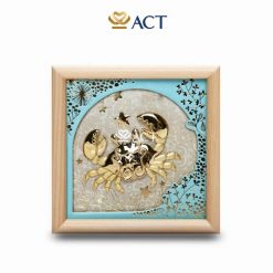Hộp nhạc cung Cự Giải dát vàng 24k
