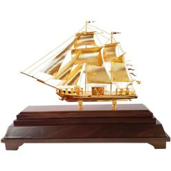 Mô hình thuyền buồm mạ vàng mẫu 86