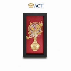 tranh bình hoa mai dát vàng