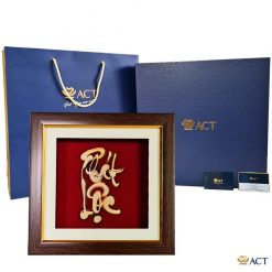 Tranh chữ phát lộc act gold