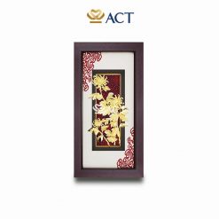 tranh hoa cúc dát vàng 3969