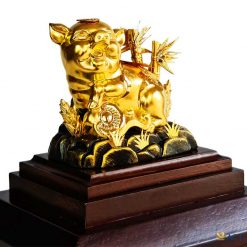 Tượng heo phong thủy dát vàng 24k