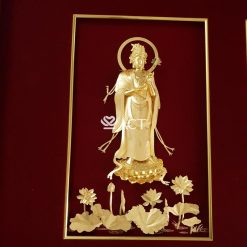 Tranh Phật A Di Đà dát vàng