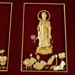 Tranh Phật Di Lặc dát vàng