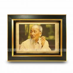 Khung ảnh Bác Hồ dát vàng 24k