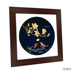 Tranh cá chép hoa mộc lan cao cấp