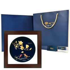 Tranh cá chép hoa mộc lan tặng sếp