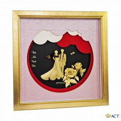 Tranh cô dâu chú rể act gold