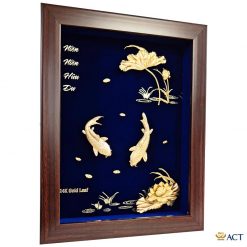 Tranh đôi cá chép hoa sen