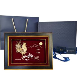 Tranh gà trống dát vàng treo tường