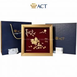 tranh ga con dat vang