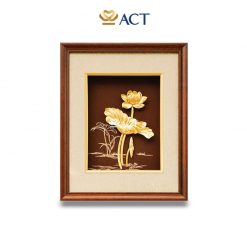 tranh hoa sen ma vang