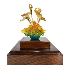 Chậu sen 5 cành dát vàng