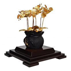 Chậu lan 7 cành dát vàng 24k