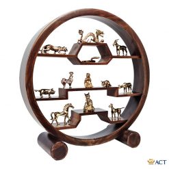 Bộ linh vật 12 con giáp Pewter mạ vàng 24k