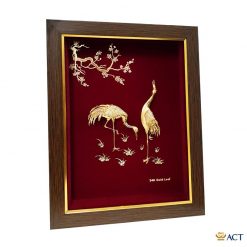 Tranh đôi chim hạc dát vàng