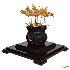 Chậu lan hồ điệp 10 cành dát vàng