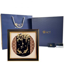 Hộp tranh cá chép dát vàng