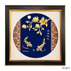 Tranh cá chép hoa mộc lan