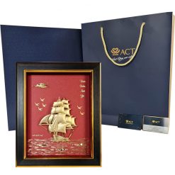 tranh thuyen buom dat vang