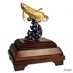 Tượng cá rồng phong thủy dát vàng