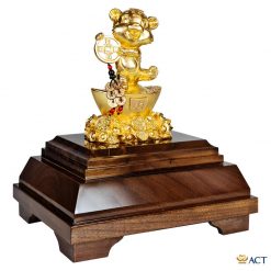 Tượng hổ hạnh phúc dát vàng