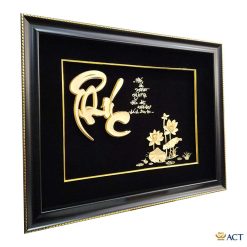 Tranh chữ phúc hoa sen